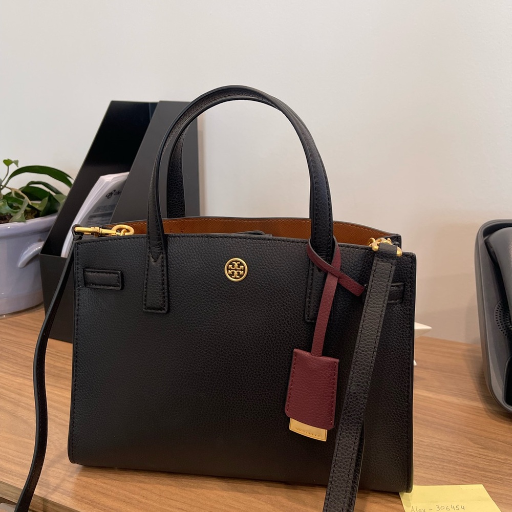 Tory Burch Walker satchel Black EUC with dust bag!